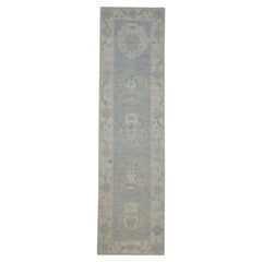 Turkish Oushak Rug Oriental Handmade 2'9" x 10'1" #11657