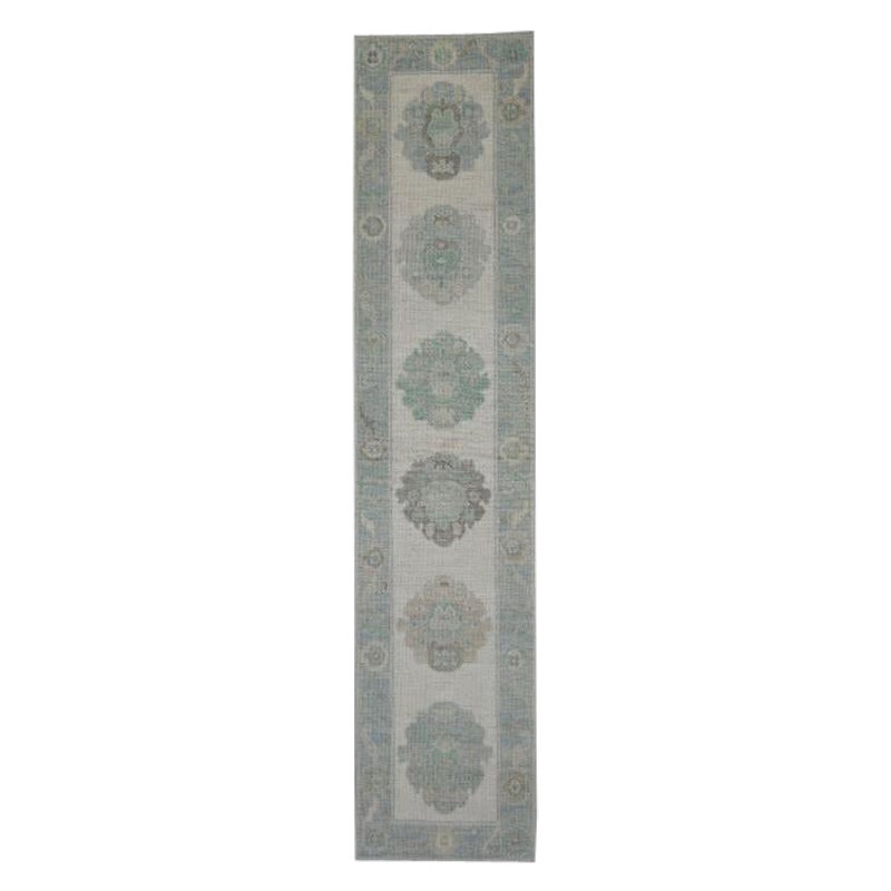 Turkish Oushak Rug Oriental Handmade 2'7" x 11'9" #11640