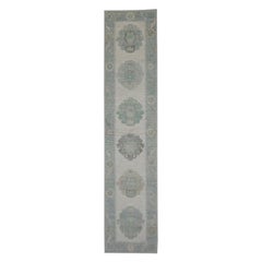 Turkish Oushak Rug Oriental Handmade 2'7" x 11'9" #11640