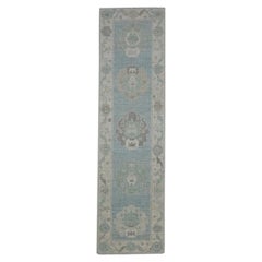 Turkish Oushak Rug Oriental Handmade 2'9" x 10'2" #11617