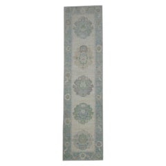 Alfombra Turca Oushak Oriental Hecha a Mano 2'9" x 10'5" #11593