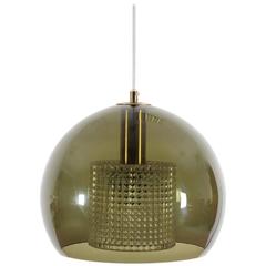 Pendant Lamp in Green Glass by Carl Fagerlund for Orrefors