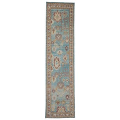 Turkish Oushak Rug Oriental Handmade 3' x 11'11" #2238