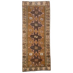 Tappeto Anatolico Vintage Turco Orientale Fatto a mano 5'3" x 13' #11986