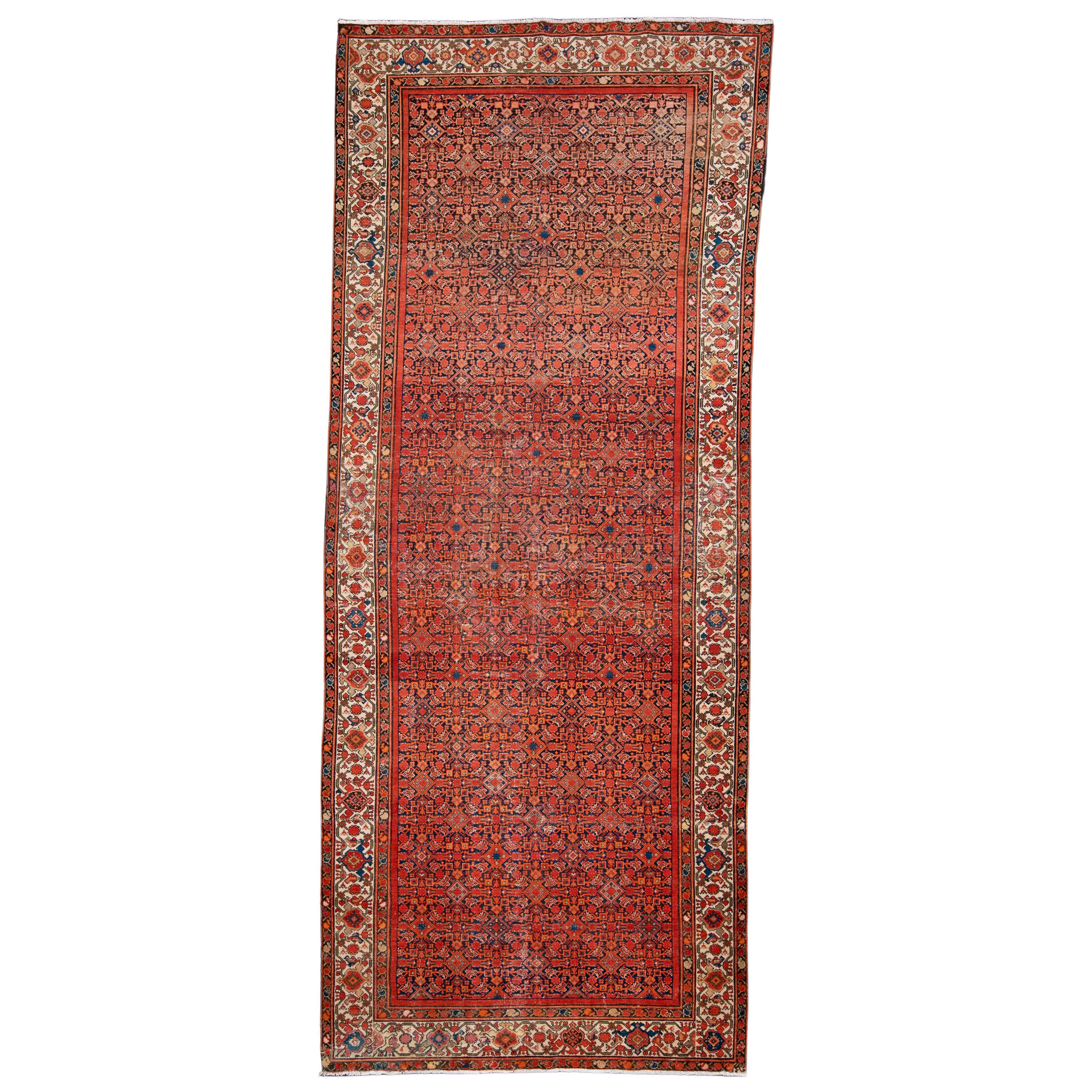 Tapis Malayer oriental fait main 6'5" x 15'7" #1001 en vente