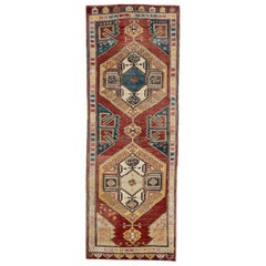 Alfombra Anatolia Turca Vintage Oriental Hecha a Mano 3'11" x 10'11" #11982