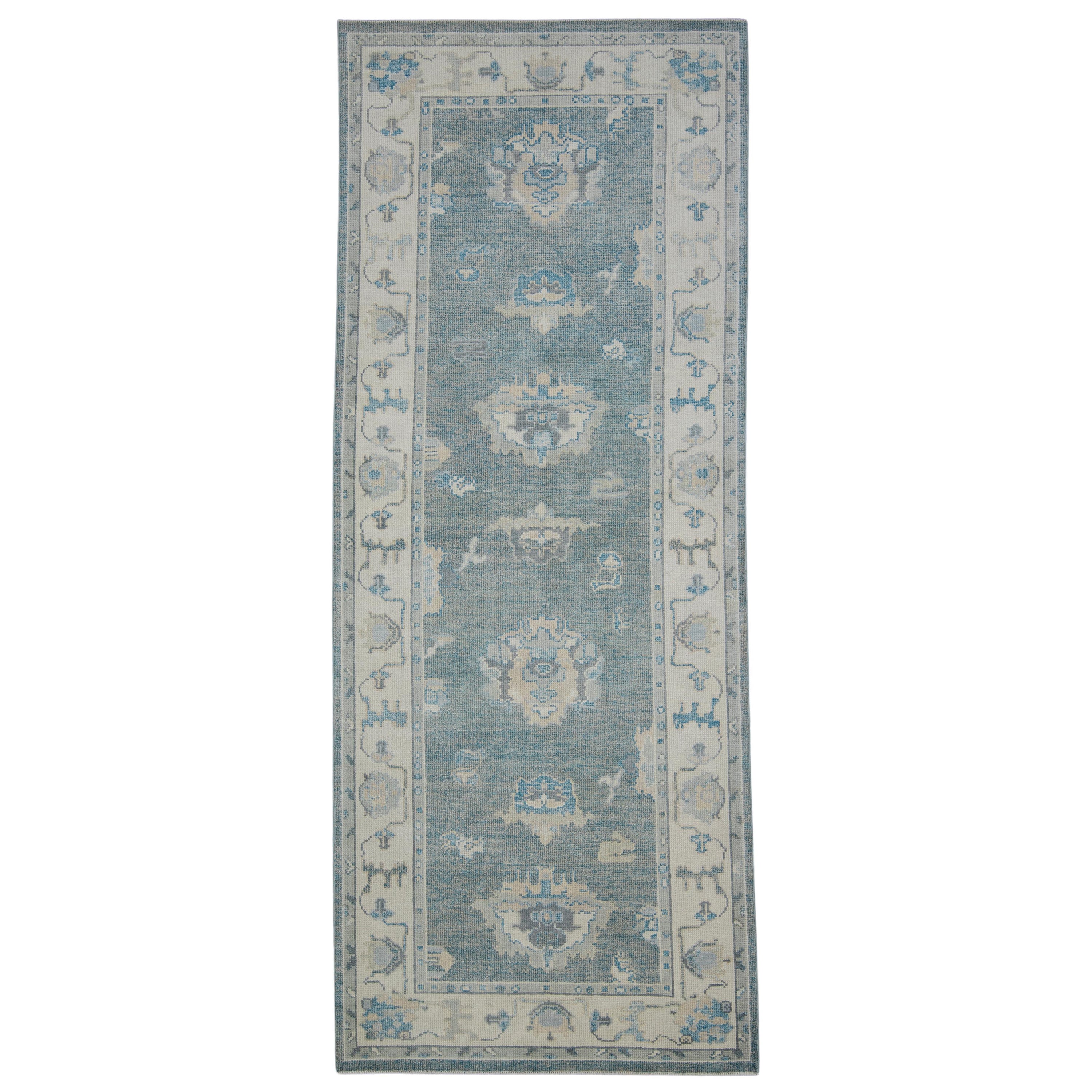Turkish Oushak Rug Oriental Handmade 4'1" x 10'3" #11962