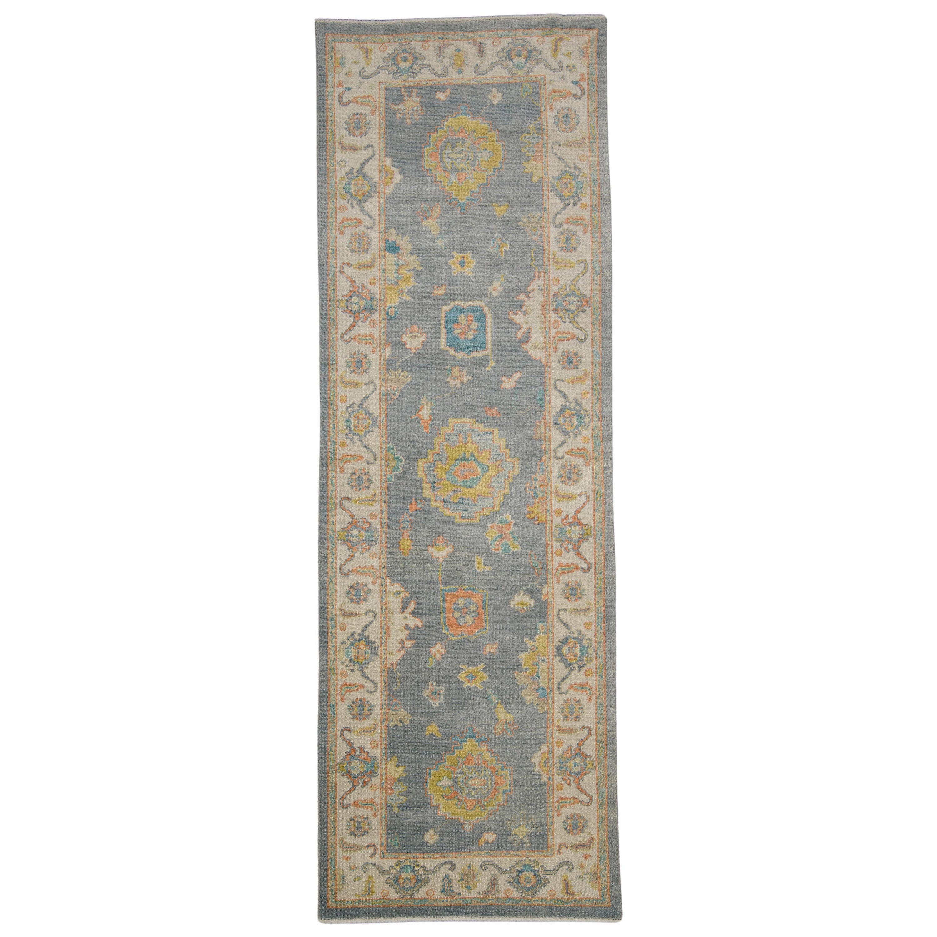 Turkish Oushak Rug Oriental Handmade 3'9" x 11'7" #HS-2013