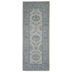 Alfombra Turca Oushak Oriental Hecha a Mano 3'10" x 9'11" #11951