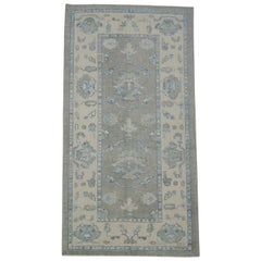 Alfombra Turca Oushak Oriental Hecha a Mano 4'2" x 7'11" #11944