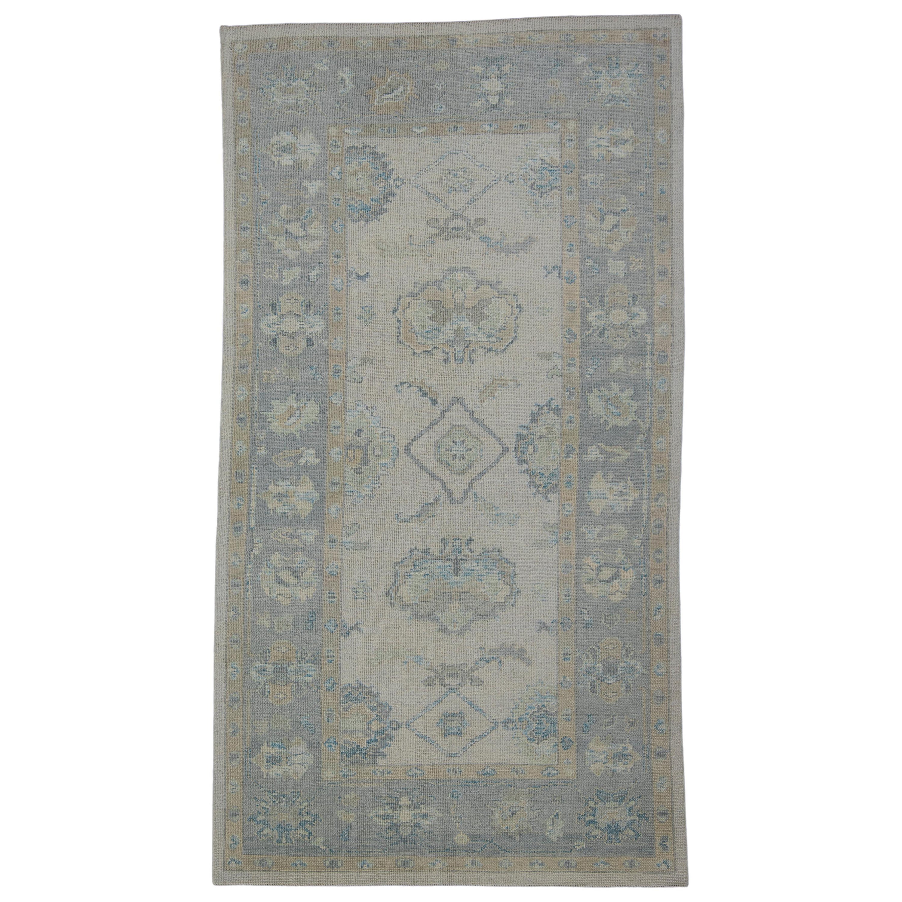 Turkish Oushak Rug Oriental Handmade 5'3" x 9'9" #11903