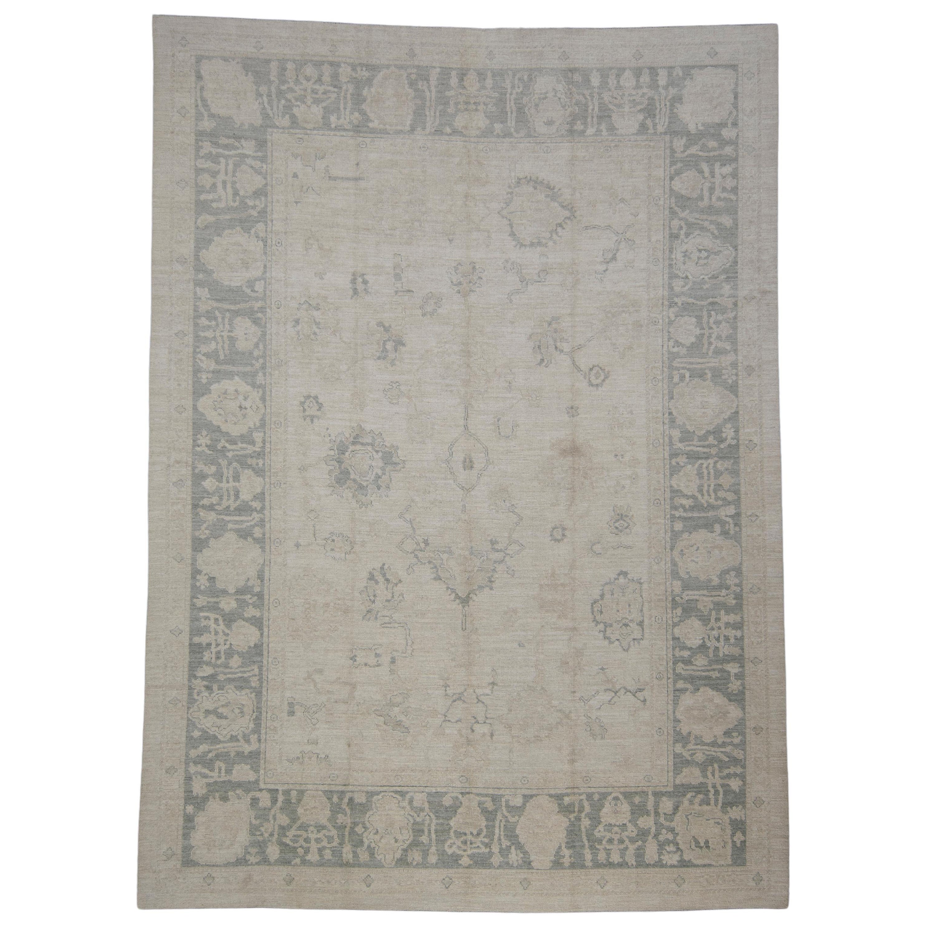 Turkish Oushak Rug Oriental Handmade 10'1" x 14'1" #11374