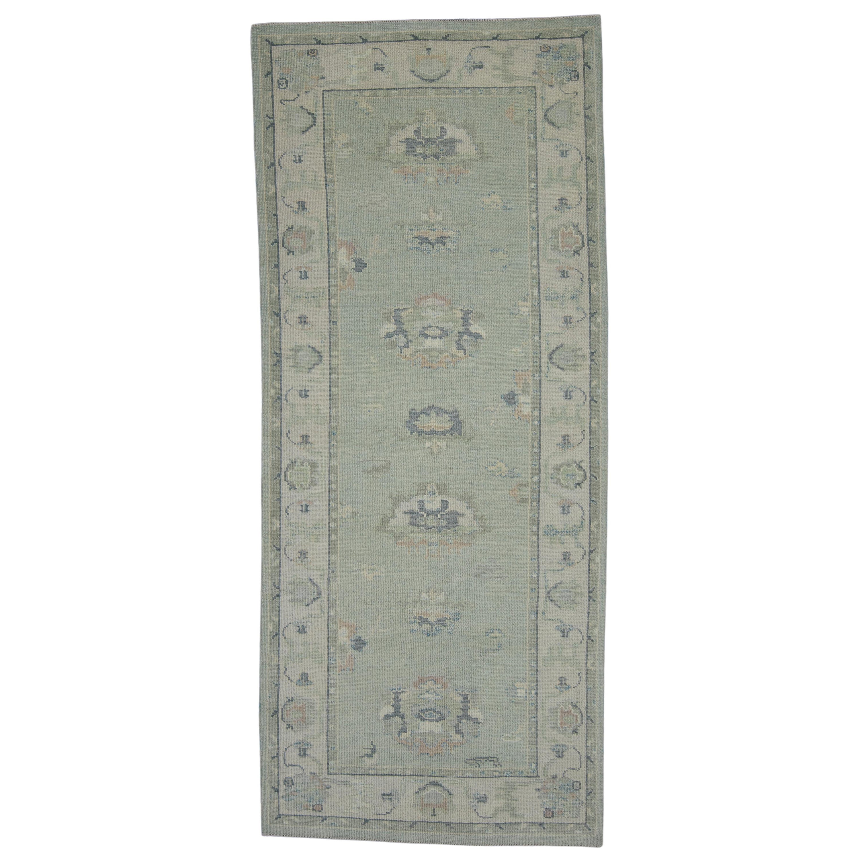 Turkish Oushak Rug Oriental Handmade 4'1" x 9'8" #11894