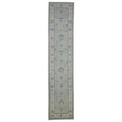 Turkish Oushak Rug Oriental Handmade 3'1" x 14'2" #11825