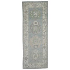 Turkish Oushak Rug Oriental Handmade 4' x 10'8" #10958