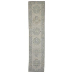 Turkish Oushak Rug Oriental Handmade 2'9" x 12'1" #11647