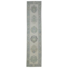 Turkish Oushak Rug Oriental Handmade 2'9" x 12'1" #11625