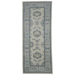 Alfombra Turca Oushak Oriental Hecha a Mano 3'10" x 9'5" #7547