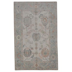 Alfombra Turca Oushak Oriental Hecha a Mano 3'10" x 6' #12207