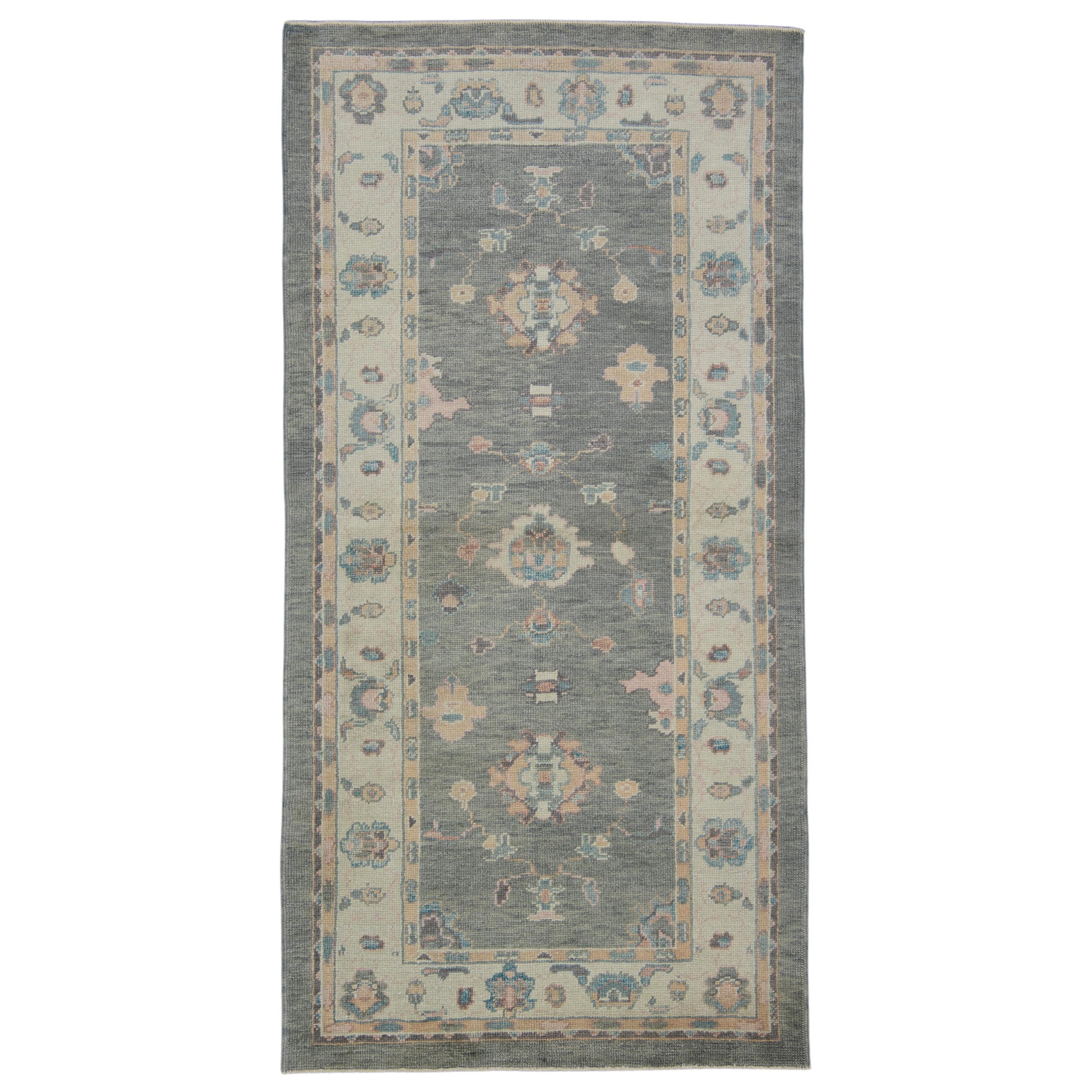 Turkish Oushak Rug Oriental Handmade 4' x 8' #2339