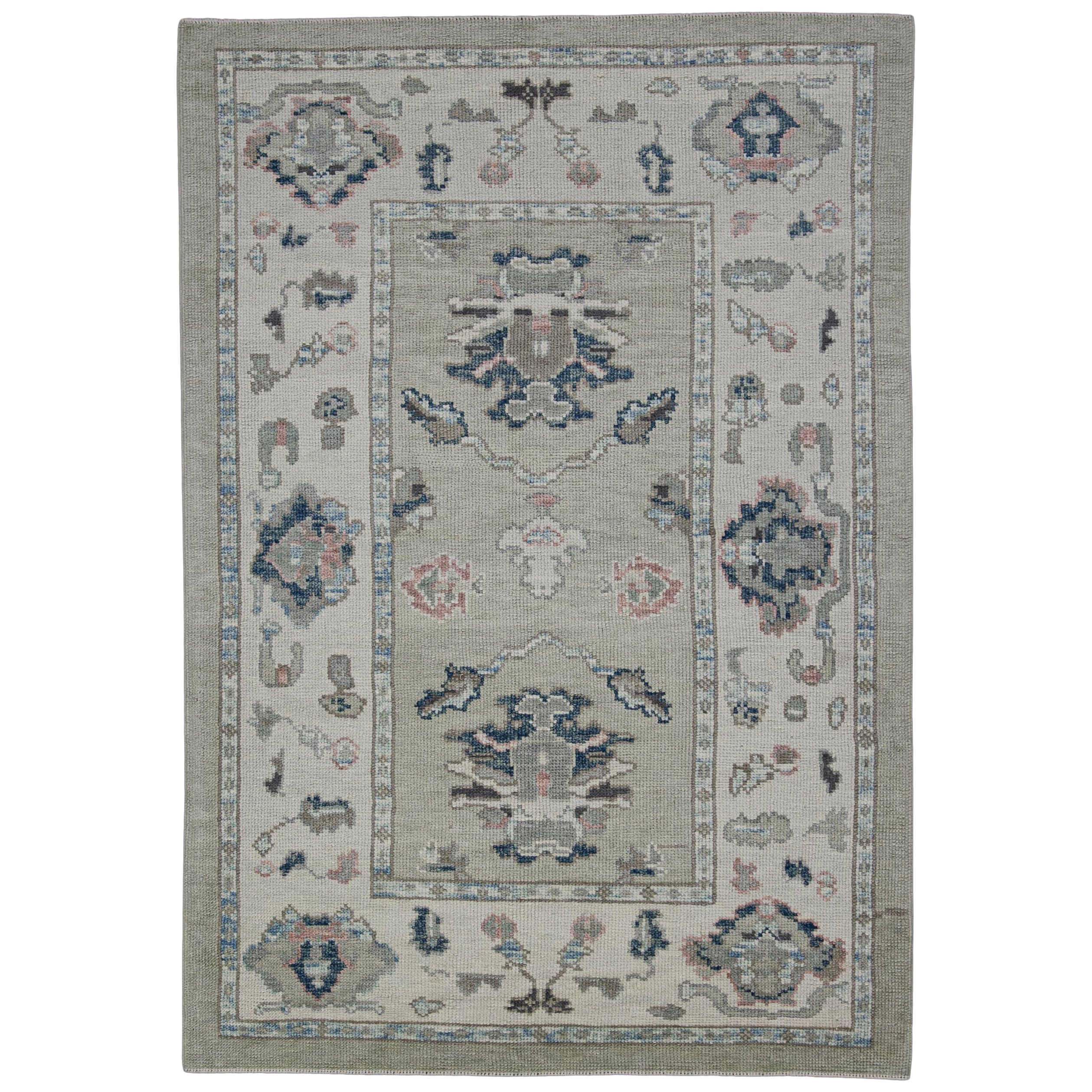 Turkish Oushak Rug Oriental Handmade 4'1" x 6' #12140