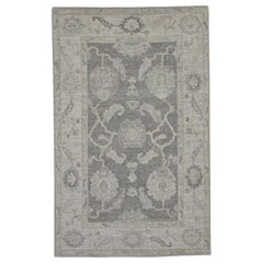Alfombra Turca Oushak Oriental Hecha a Mano 3'11" x 6'3" #11766