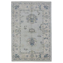 Alfombra Turca Oushak Oriental Hecha a Mano 4' x 5'11" #12136