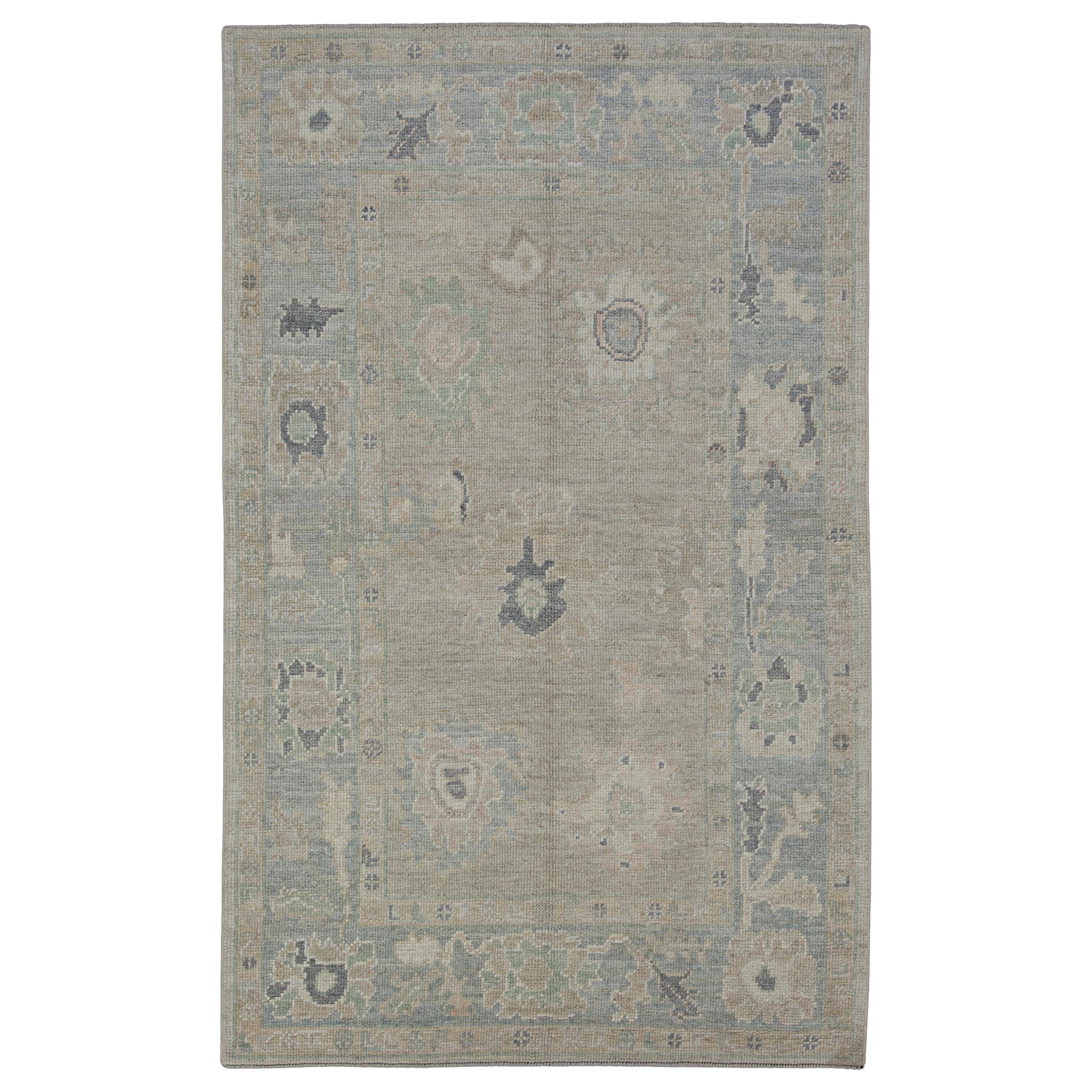 Turkish Oushak Rug Oriental Handmade 4'2" x 6'7" #11719