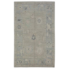 Turkish Oushak Rug Oriental Handmade 4'2" x 6'7" #11719