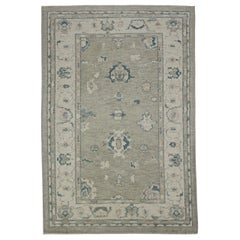 Turkish Oushak Rug Oriental Handmade 4'1" x 6'1" #12121