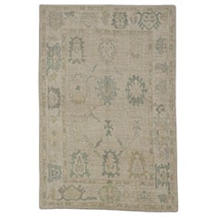 Turkish Oushak Rug Oriental Handmade 4'1" x 6'1" #11628