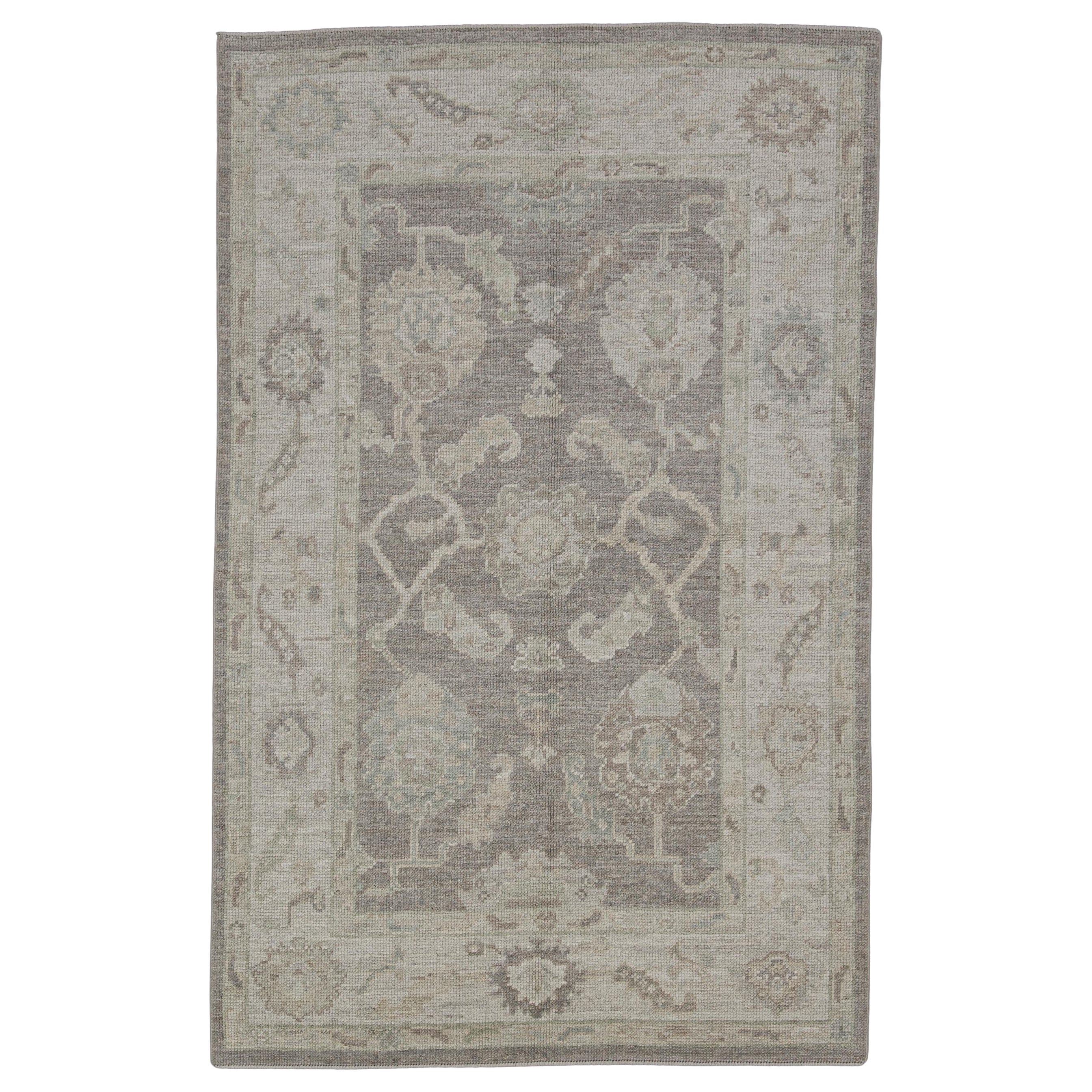 Turkish Oushak Rug Oriental Handmade 4' x 6'4" #11572