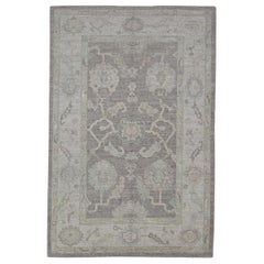 Turkish Oushak Rug Oriental Handmade 4'2" x 6'4" #11567
