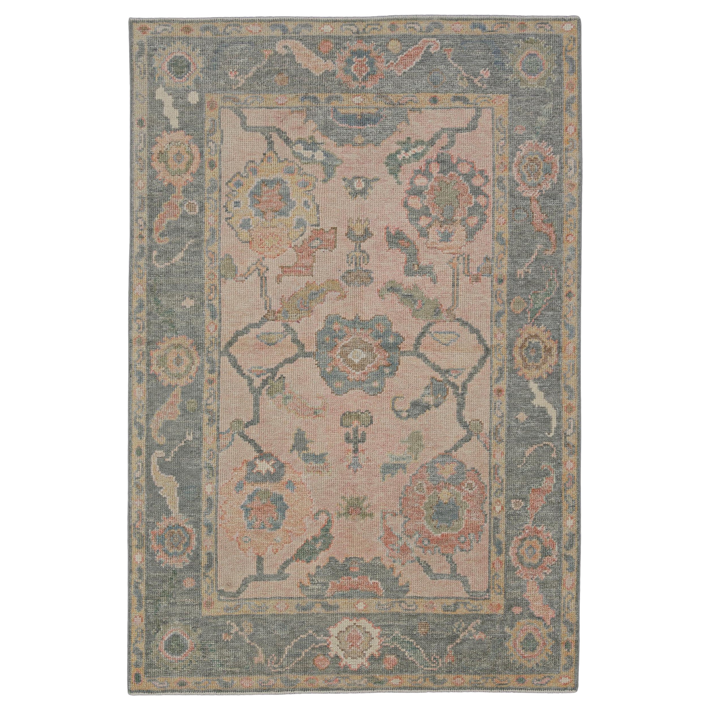 Türkischer Oushak-Teppich Orientalisch Handgefertigt 3'10" x 5'8" #12031