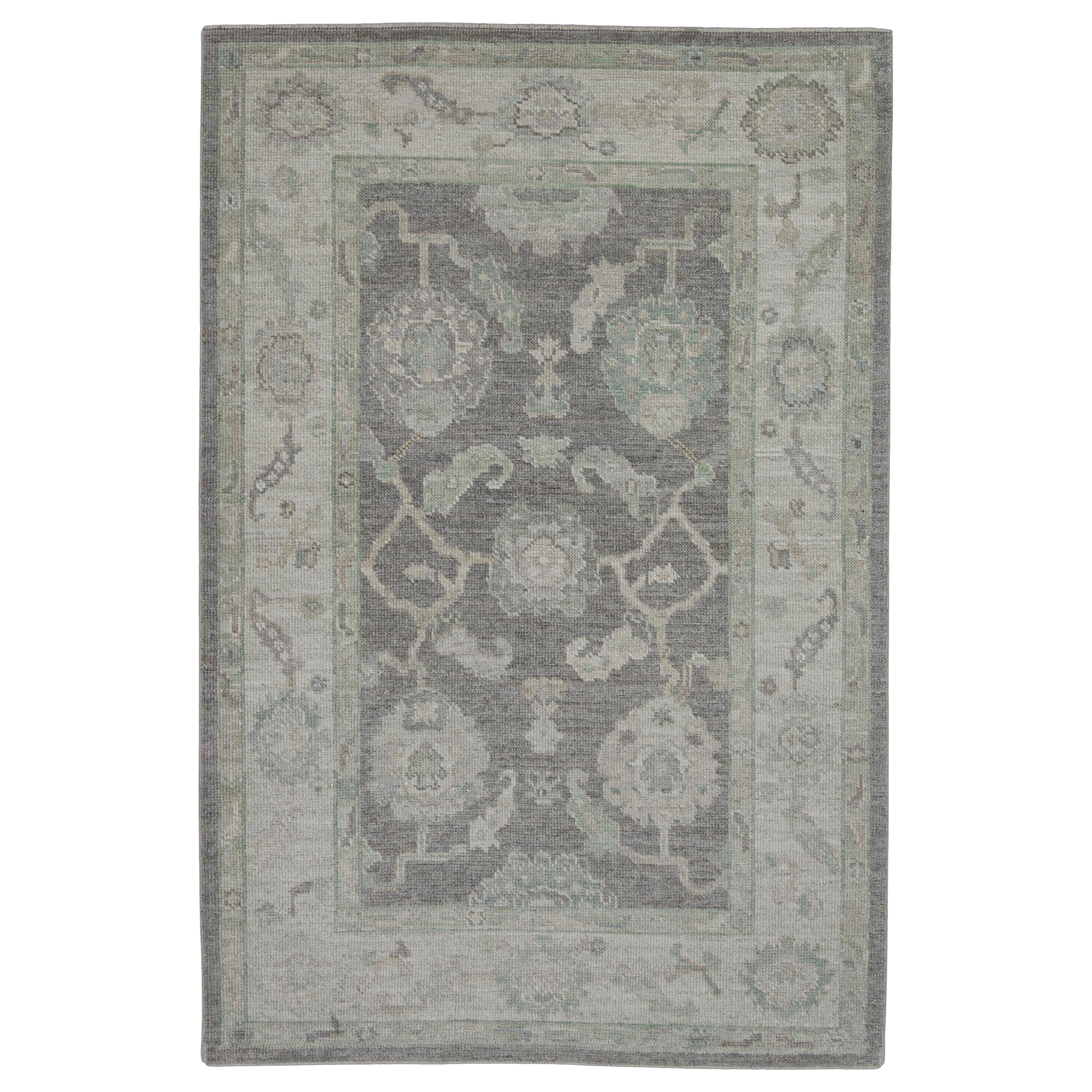 Turkish Oushak Rug Oriental Handmade 4'3" x 6'4" #11786