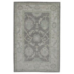 Turkish Oushak Rug Oriental Handmade 4'3" x 6'4" #11786