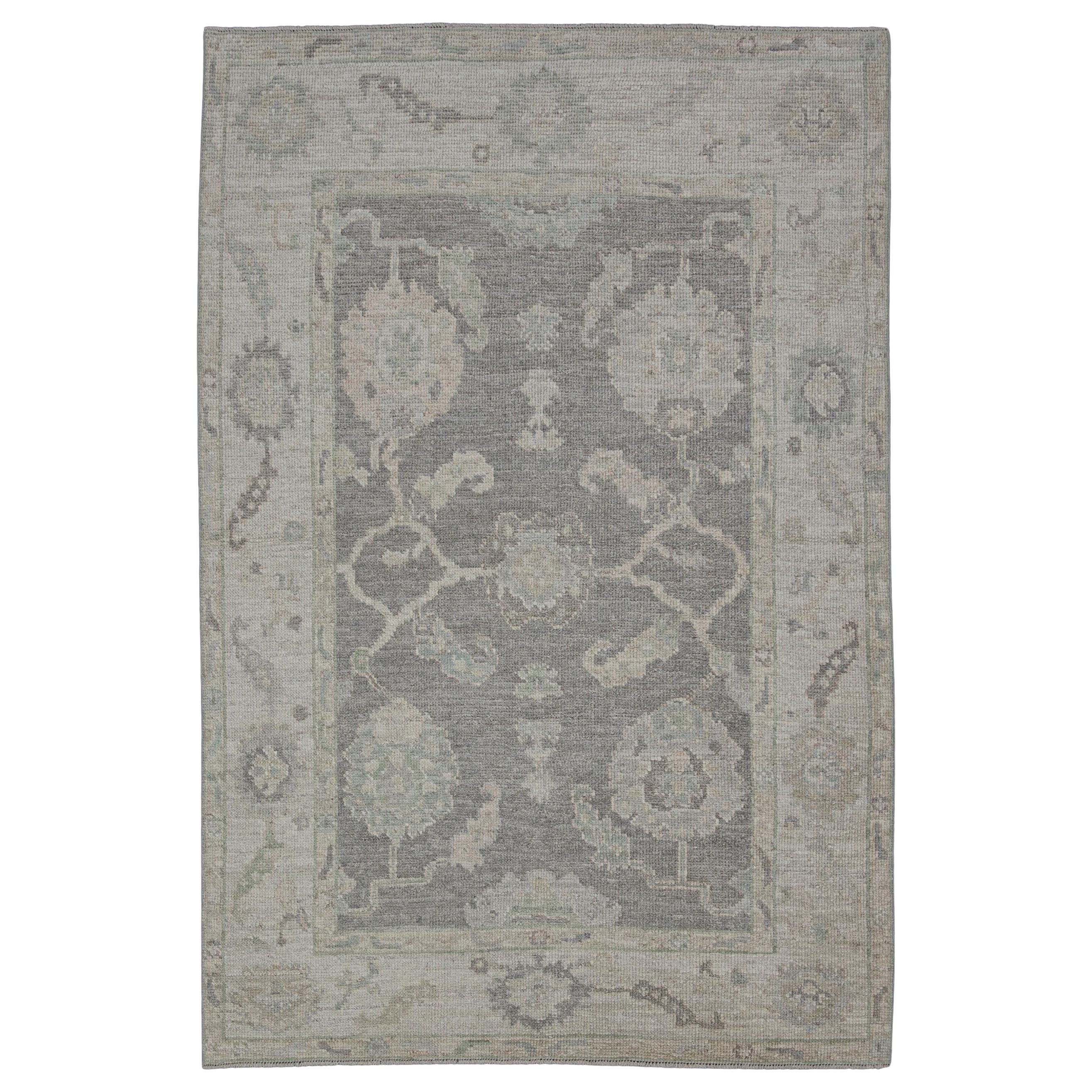Turkish Oushak Rug Oriental Handmade 4'2" x 6'3" #11769