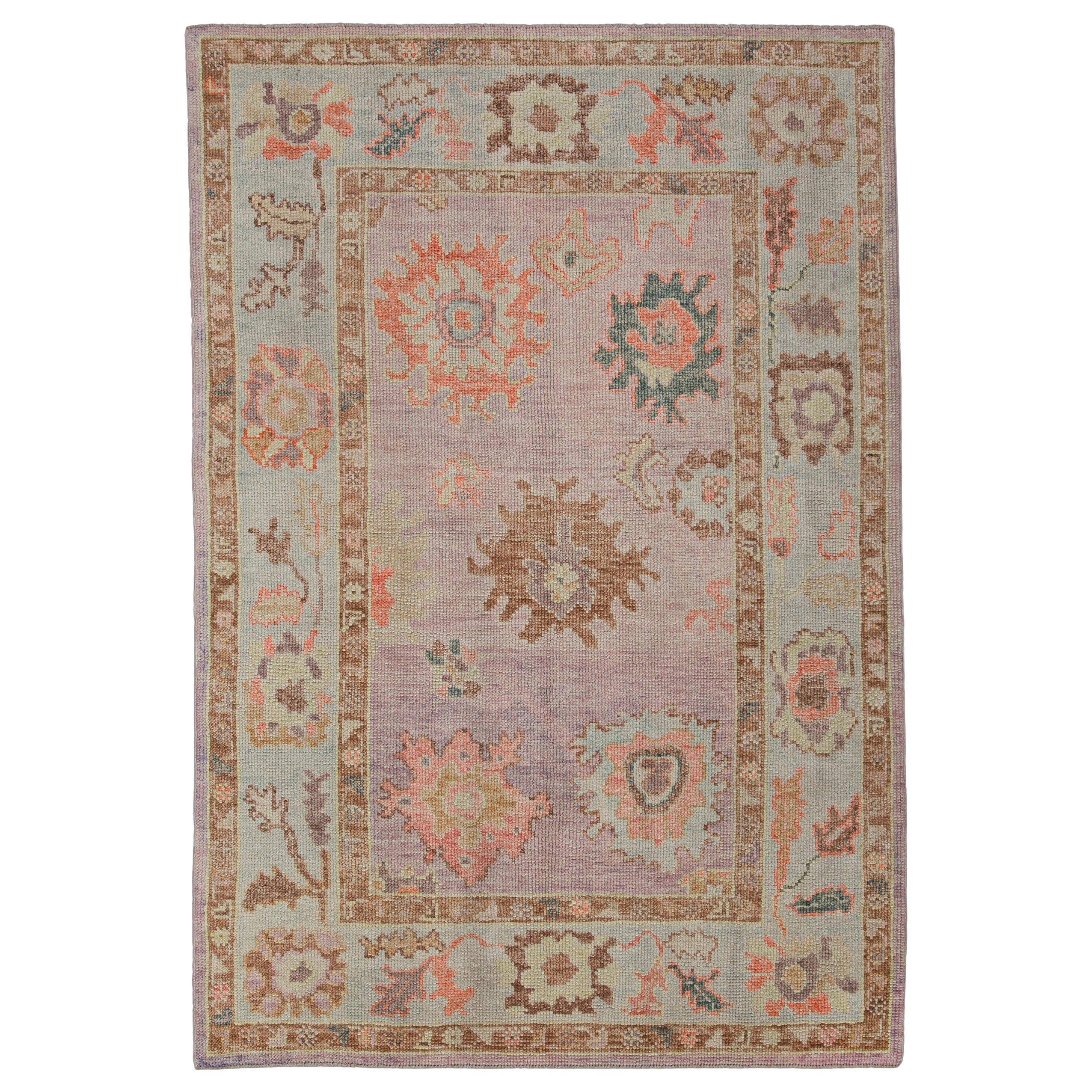 Turkish Oushak Rug Oriental Handmade 4'2" x 6'1" #2327