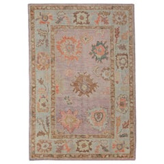 Turkish Oushak Rug Oriental Handmade 4'2" x 6'1" #2327