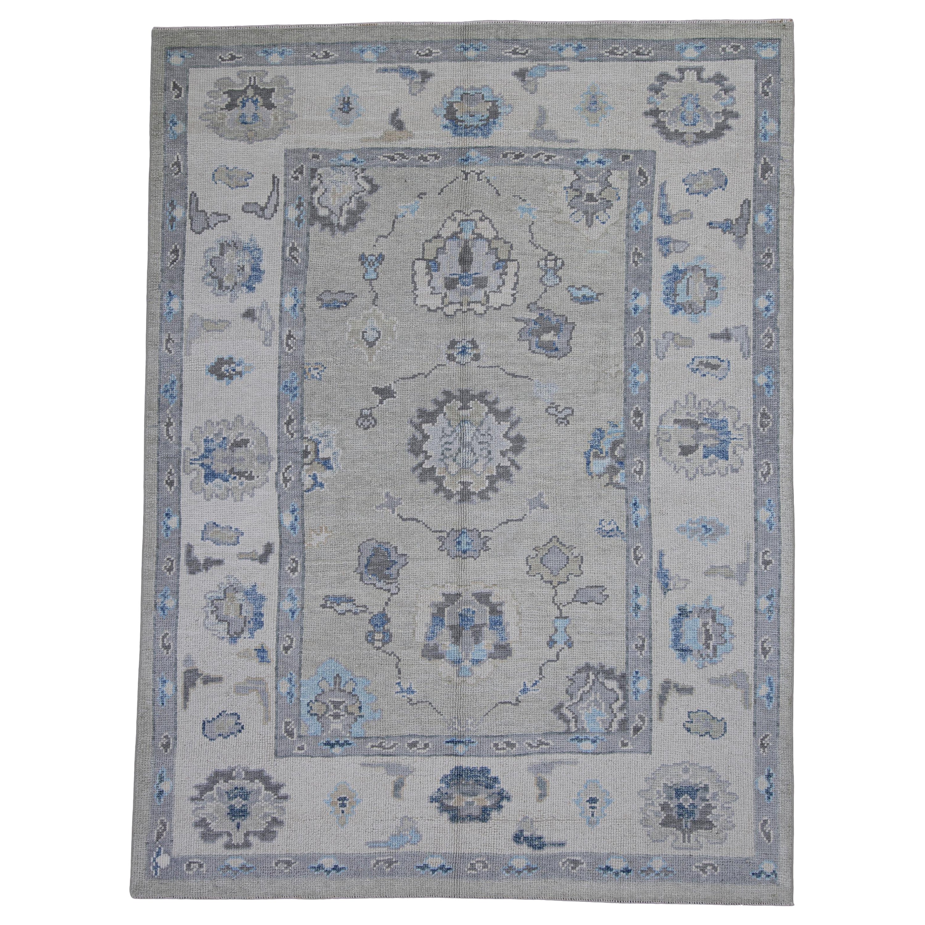 Turkish Oushak Rug Oriental Handmade 5'3" x 7' #12146