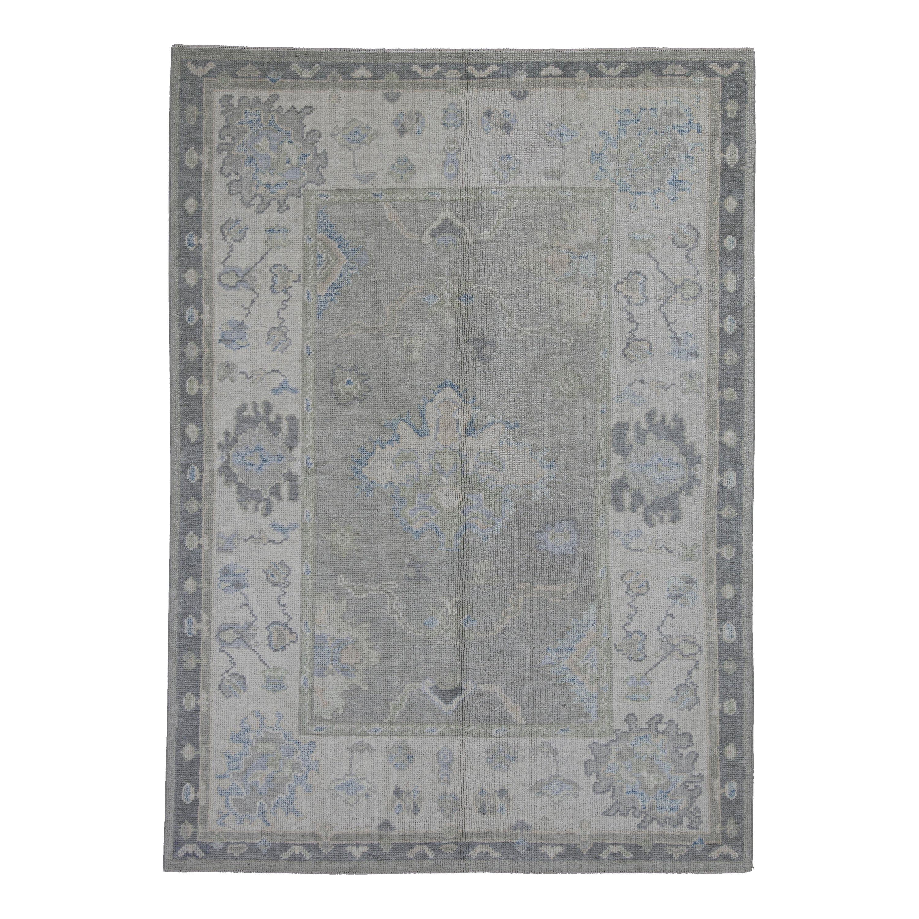 Turkish Oushak Rug Oriental Handmade 4'10" x 6'8" #12139