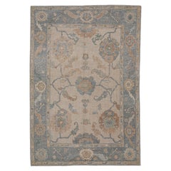 Turkish Oushak Rug Oriental Handmade 5' x 7'2" #12129
