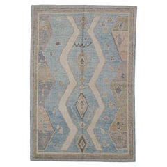 Turkish Oushak Rug Oriental Handmade 4'10" x 7'2" #12080