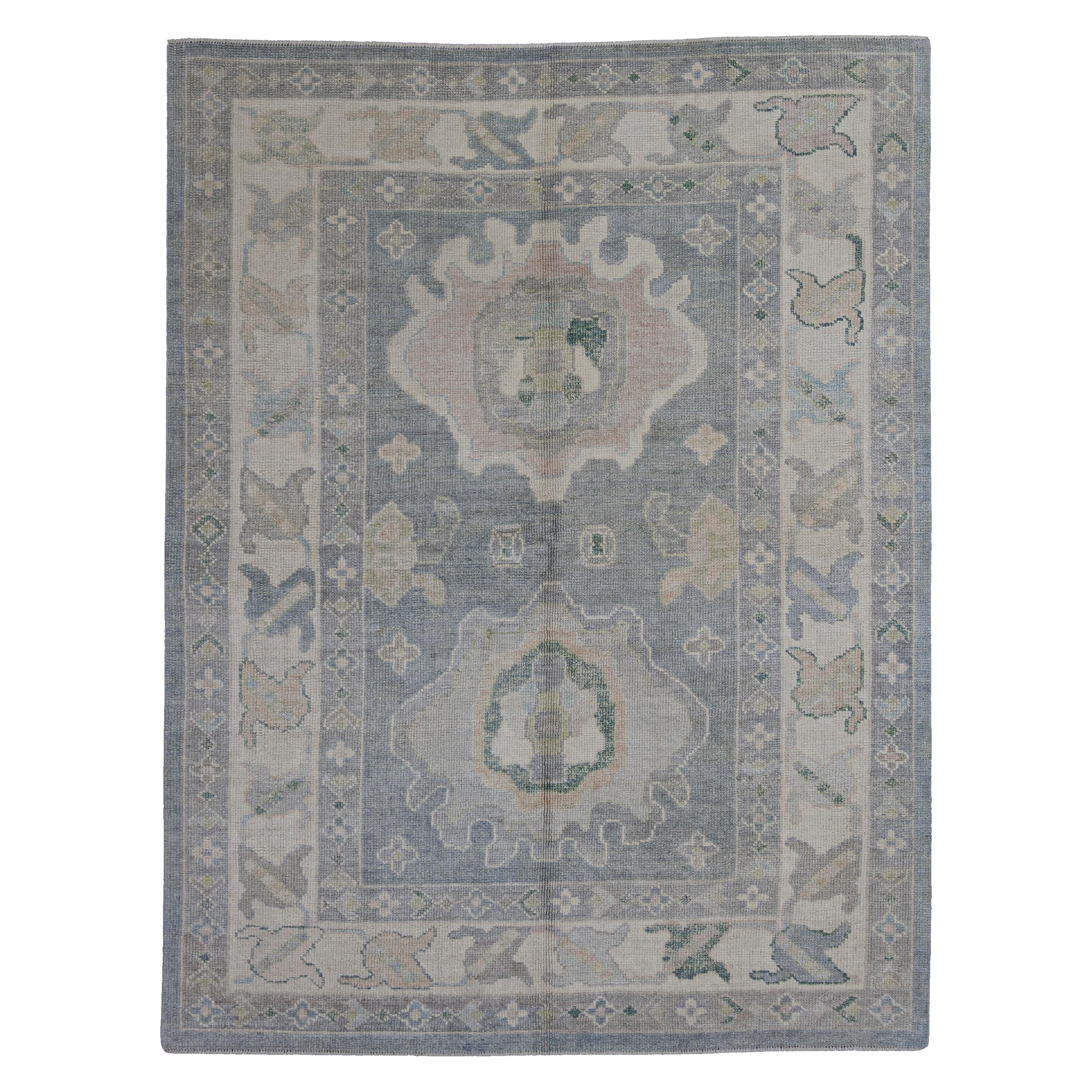 Turkish Oushak Rug Oriental Handmade 5'5" x 7' #12162