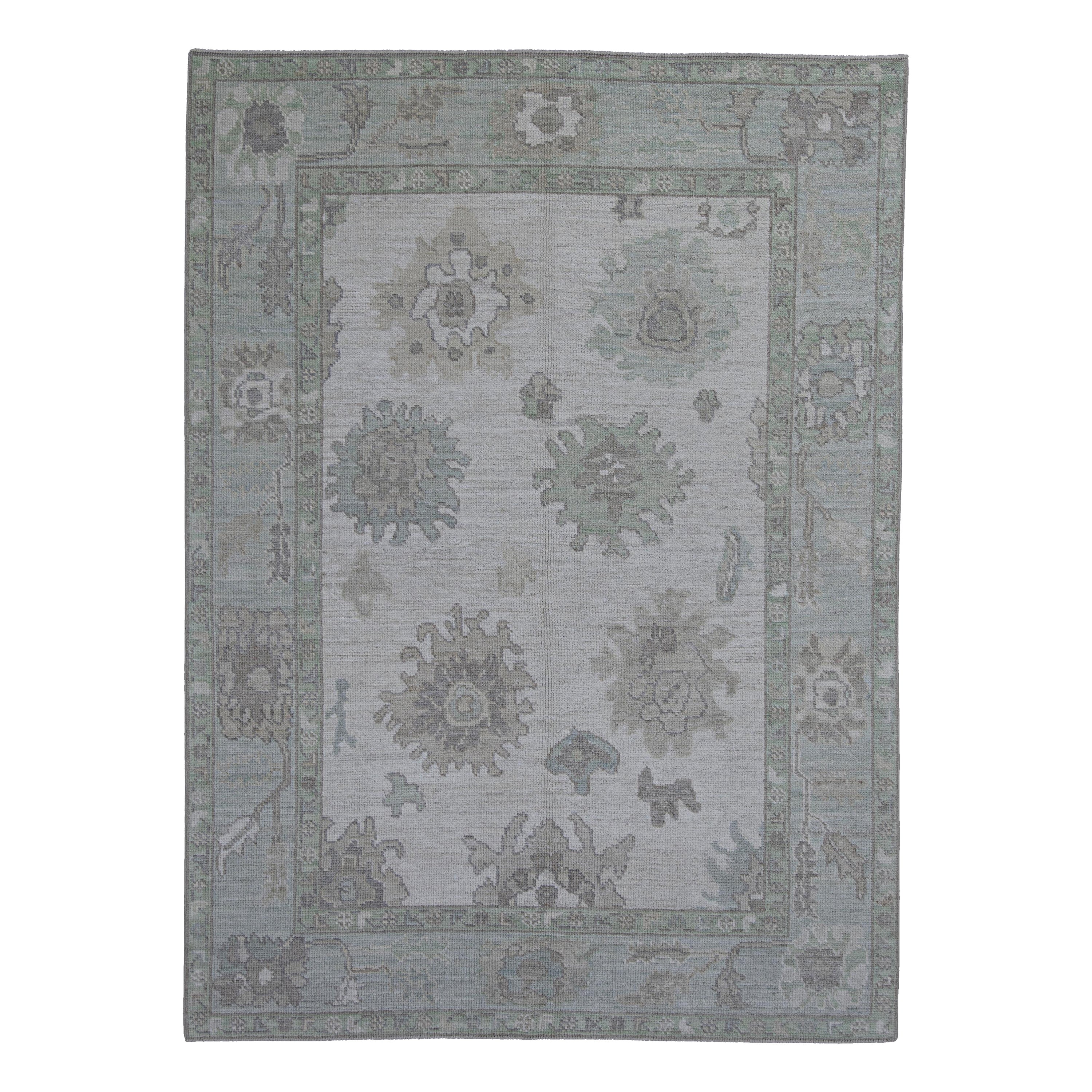 Turkish Oushak Rug Oriental Handmade 5'1" x 7' #11760