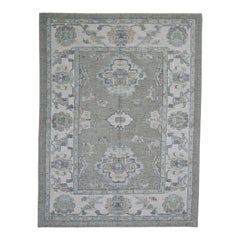 Turkish Oushak Rug Oriental Handmade 5'3" x 6'11" #11897
