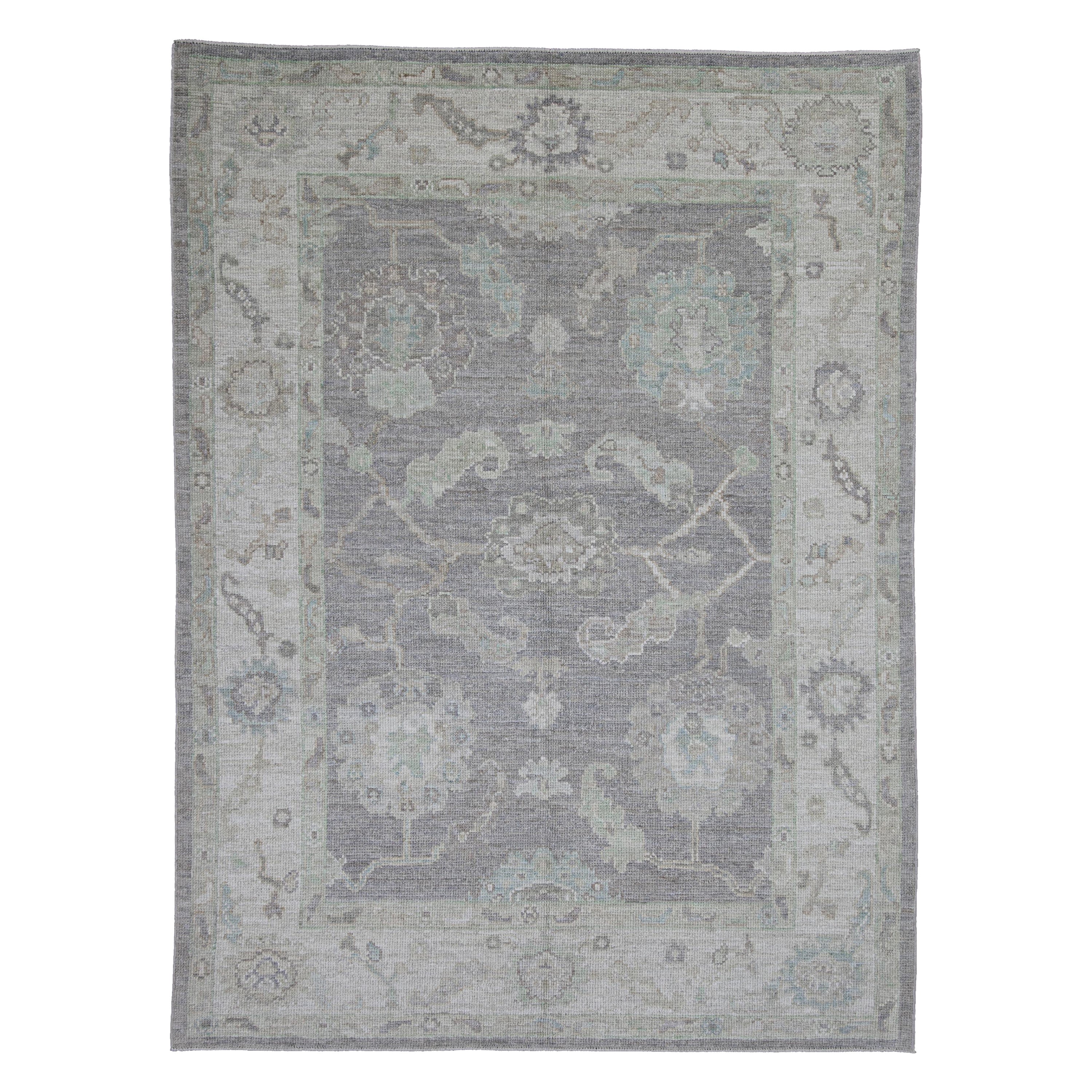 Türkischer Oushak-Teppich Orientalisch Handgefertigt 5'4" x 7'2" #11748