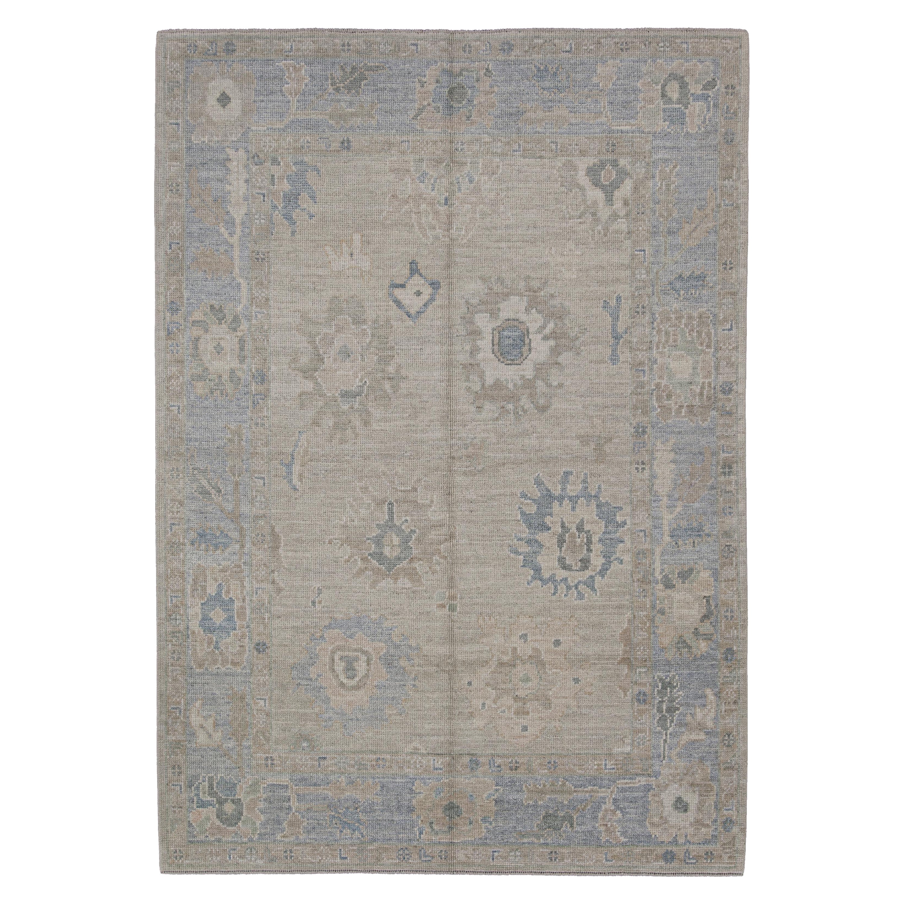 Turkish Oushak Rug Oriental Handmade 5' x 7'1" #11704