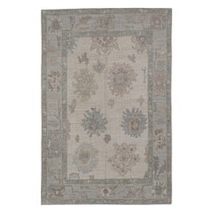 Turkish Oushak Rug Oriental Handmade 5'1" x 7'7" #11702