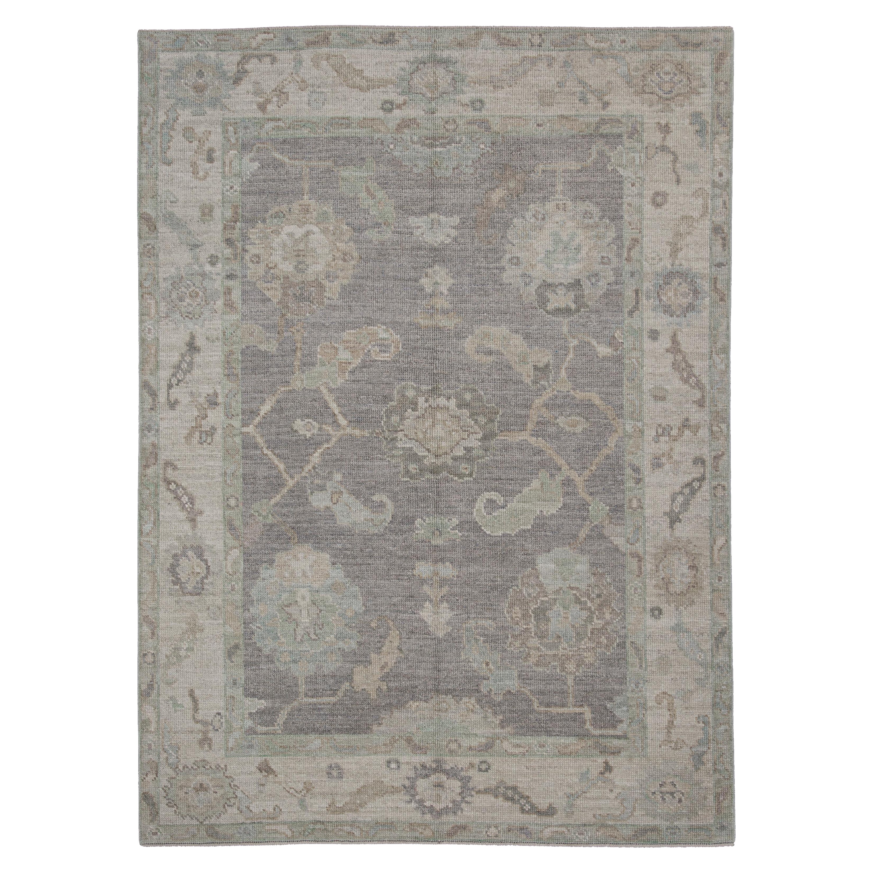 Turkish Oushak Rug Oriental Handmade 5'2" x 7' #11773